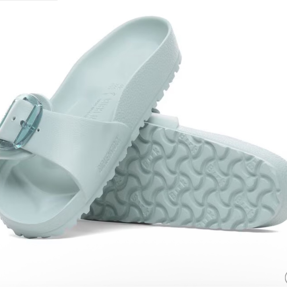 BIRKENSTOCK MADRID BIG BUCKLE EVA SURF GREEN Blue Slides Women EU 38/US 7 Narrow - Picture 3 of 7